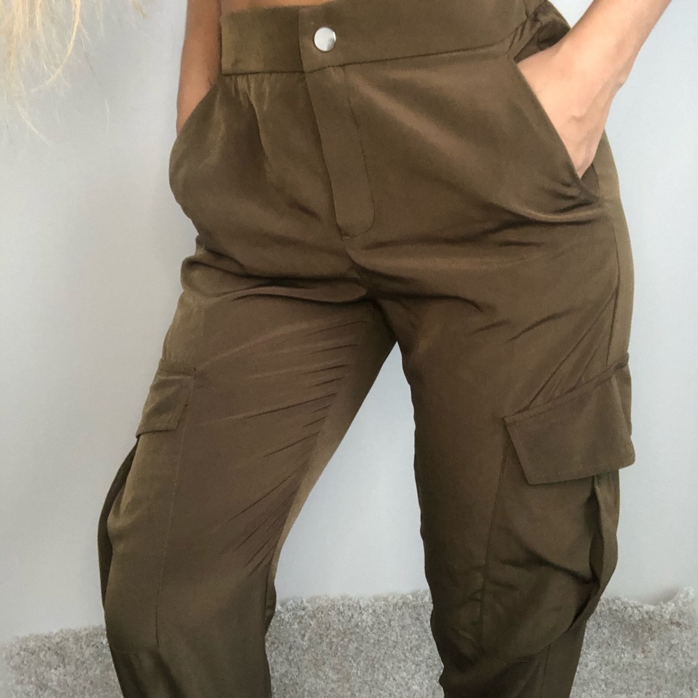 Olive Cargo Fashion Pants